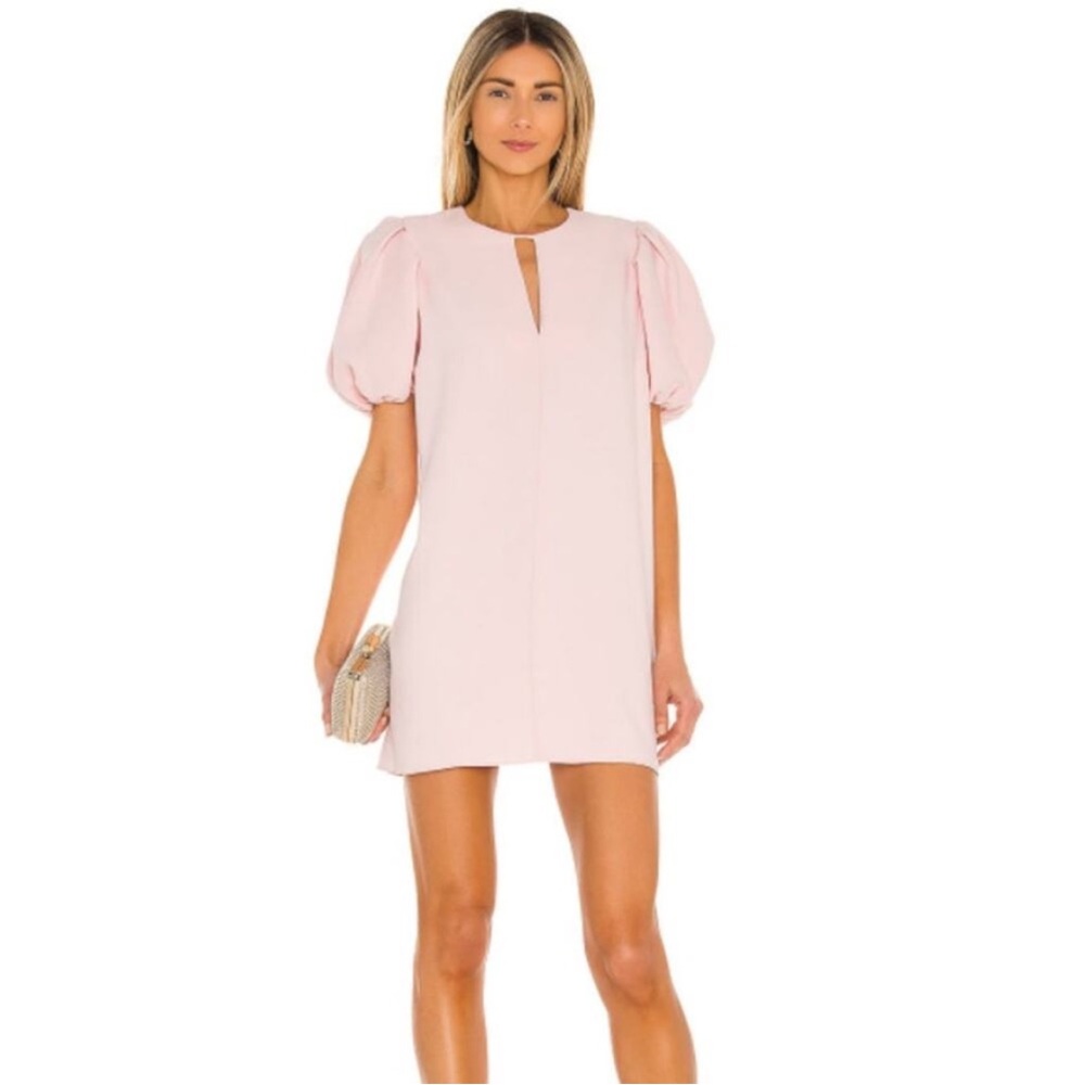 Amanda Uprichard Fame Mini Shift Puff Sleeve Dress